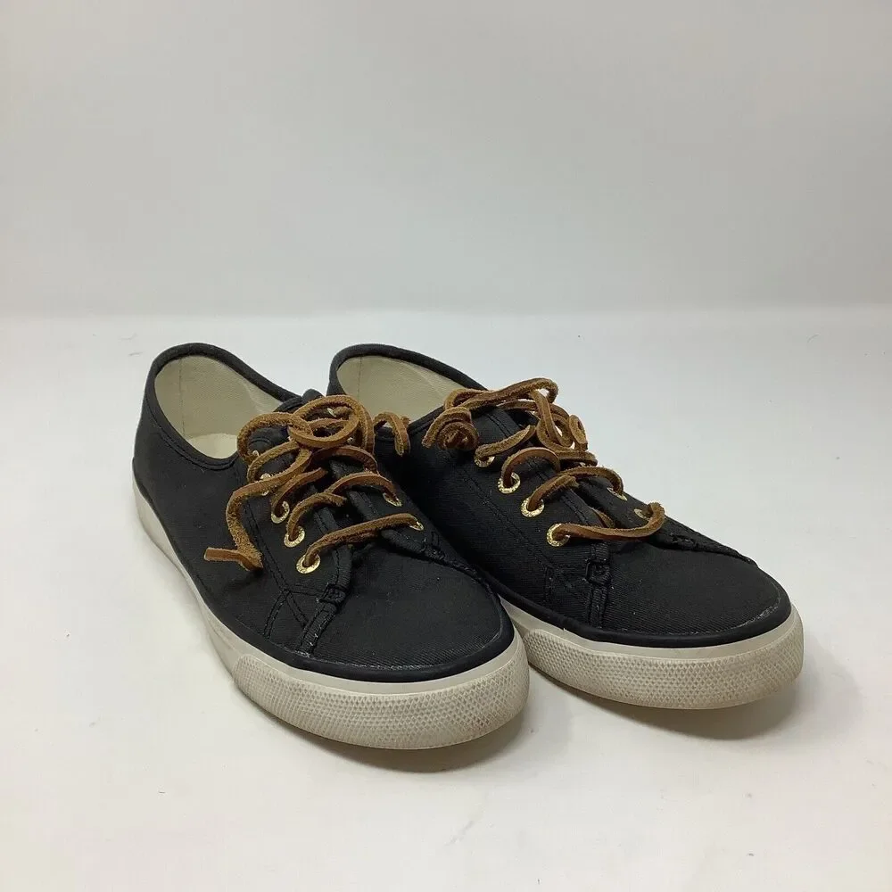 Sperry Top Sider‎ Seacoast Canvas Slip On Shoes Sneakers Women Sz 7.5 Navy Blue